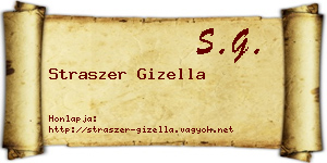 Straszer Gizella névjegykártya