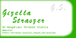 gizella straszer business card